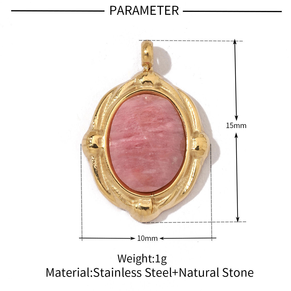 necklace pendant agate natural stone stainless steel