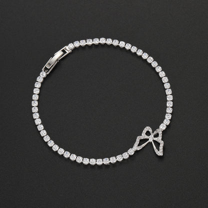 Pulsera de circonitas de plata de alta calidad 