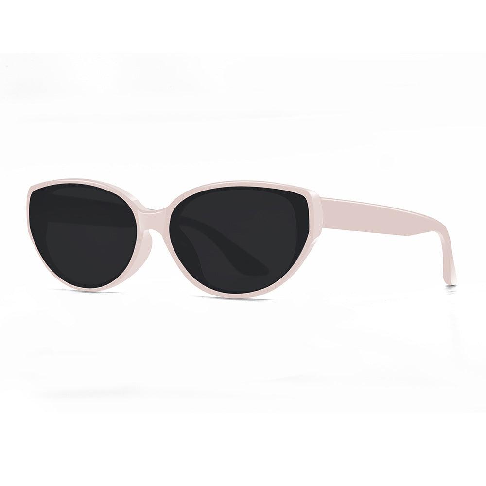 Cat Eye White Frame Polarized UV Protection Sunglasses