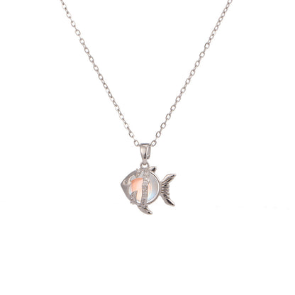 Fish lock necklace