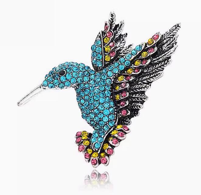 New Diamond Hummingbird Brooch