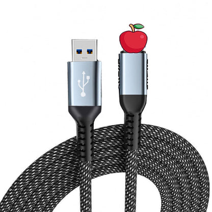 Nylon Braided Type-C Fast Charge Cable 1/2m for Apple Android