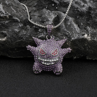 Hip Hop Smiley Face Titanium Steel Men's Pendant Necklace