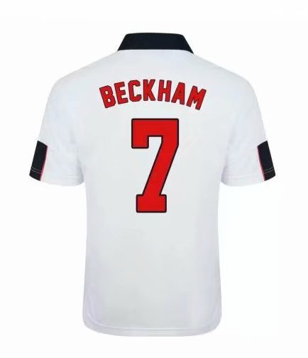 98 World Cup England Home 20 Owen 7 Beckham Gerrard Retro Jersey