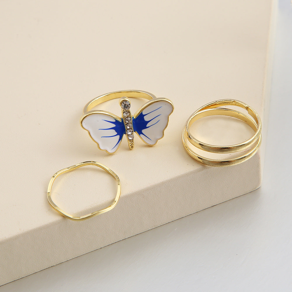 Butterfly Ring Jewelry Metal Alloy