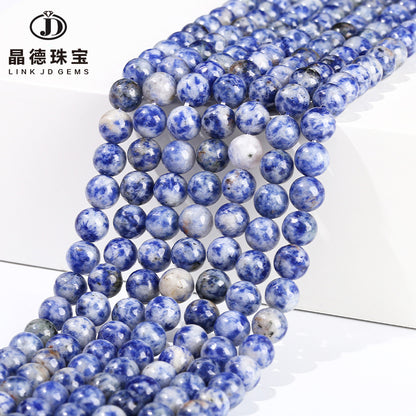 Blue dot stone loose bead jewelry accessories DIY