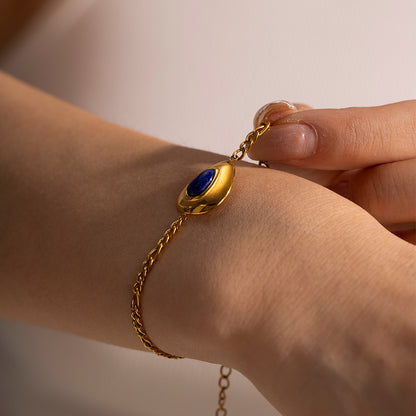 Lapis Lazuli Triangle Bracelet