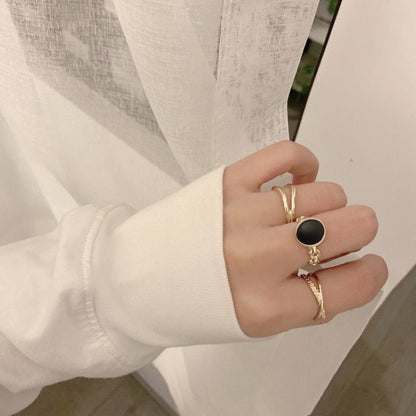 Hip-hop cool style ring 3-piece set