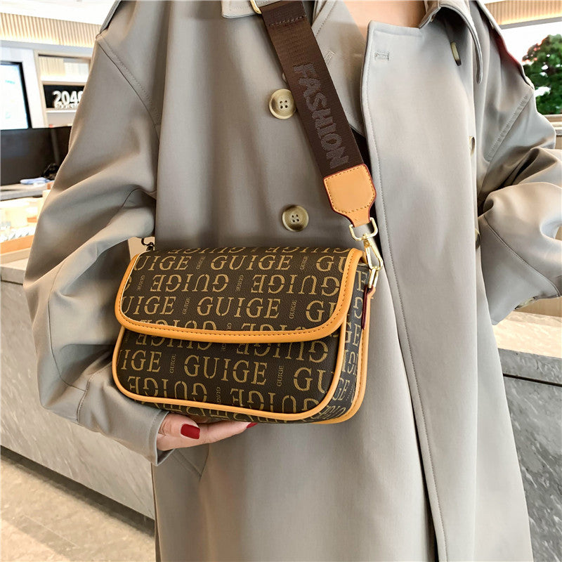 Premium retro letter women's bag