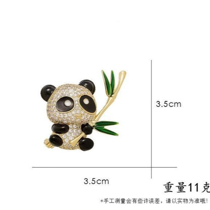 Cute panda brooch