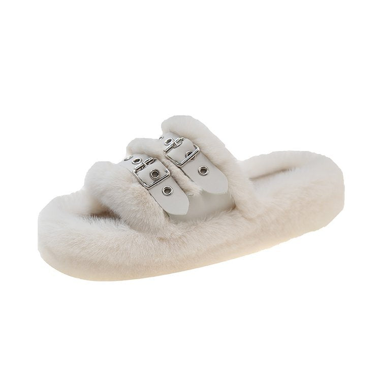 Flat cotton slippers women