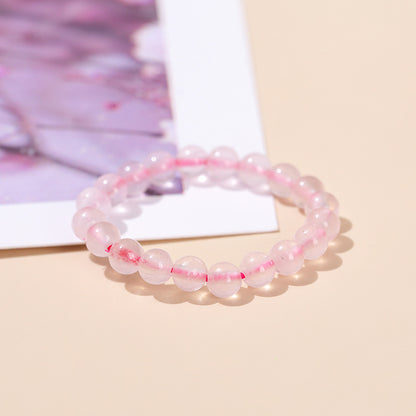 Natural powder crystal small bead ring