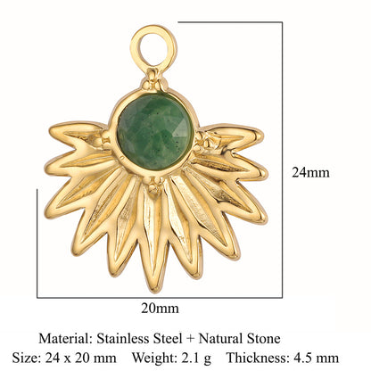 Natural stone titanium steel pendant fan DIY