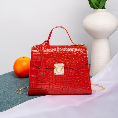 Alligator pattern Kelly bag square bag