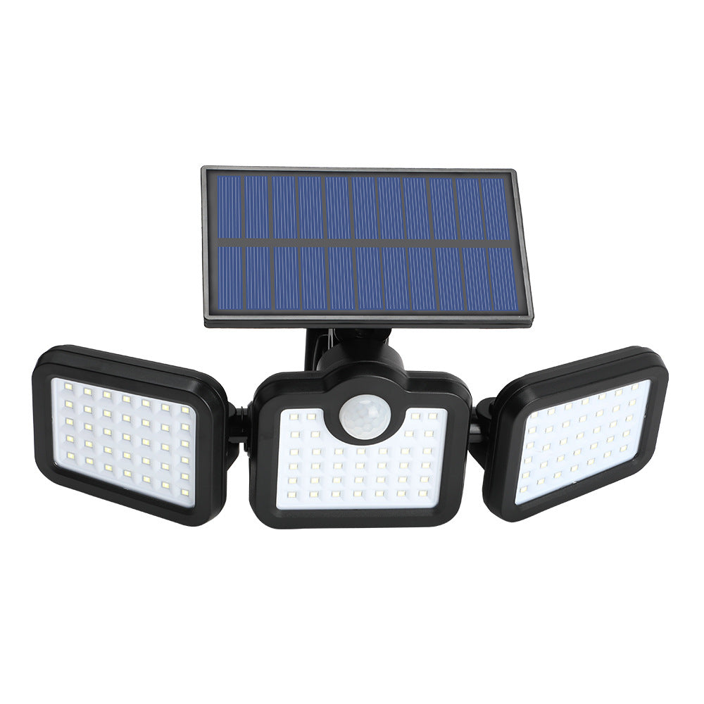 Solar three-head split wall lamp