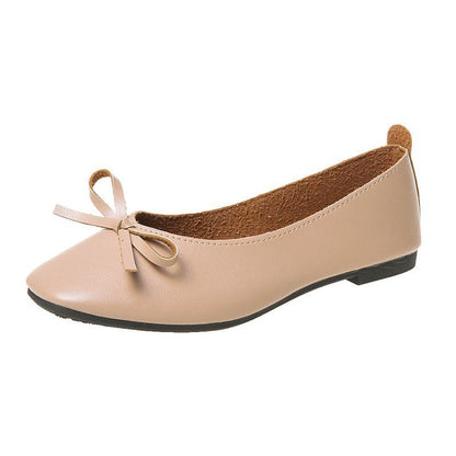 Women's retro flats square head