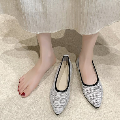 Single shoes pointed flat cloth shoes