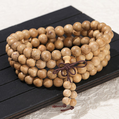 Golden nanmu multi-circle bead bracelet