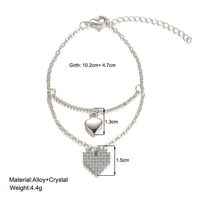 Love Pendant Double Heart Bracelet