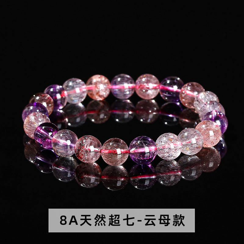 8A grade natural super seven bracelet.