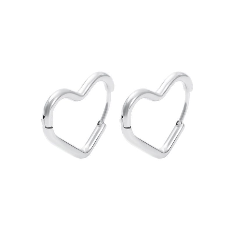 No fading love titanium steel earrings