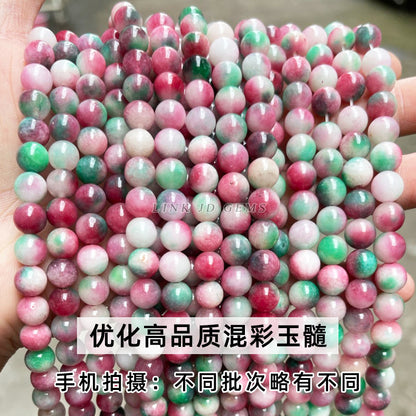 Chalcedony loose beads light blue jade round beads wholesale