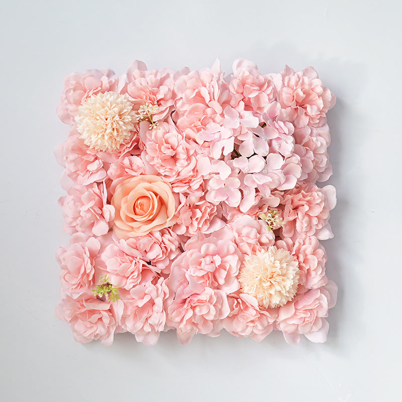 Artificial rose hydrangea wall