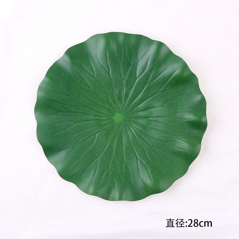 Simulation green plastic lotus leaf