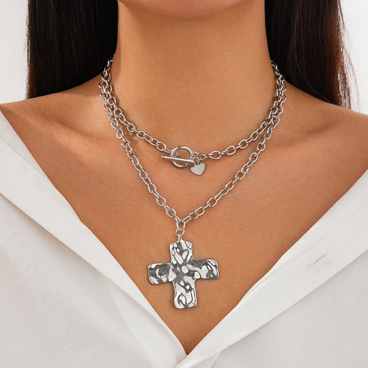 Fashion Personality Cross Alloy Pendant Necklace