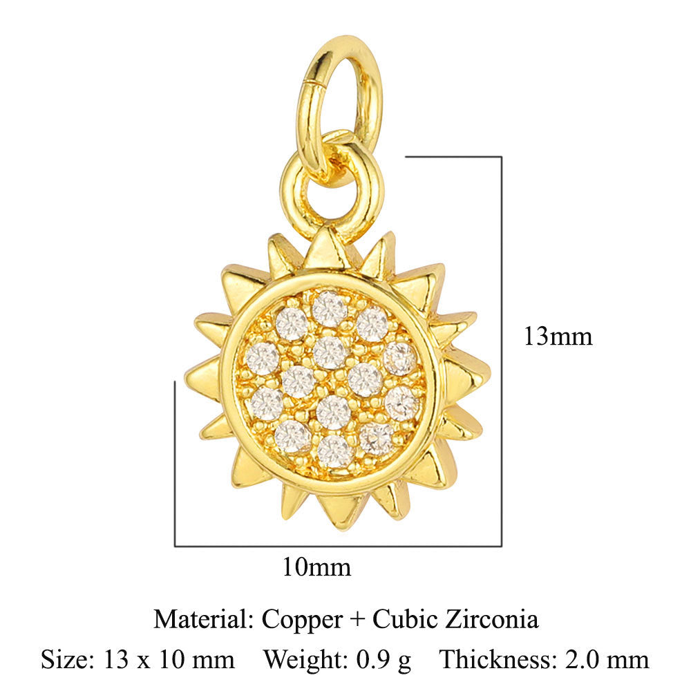 Zircon Sun Star Moon Bee Butterfly Pendant