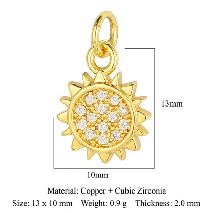 Zircon Sun Star Moon Bee Butterfly Pendant