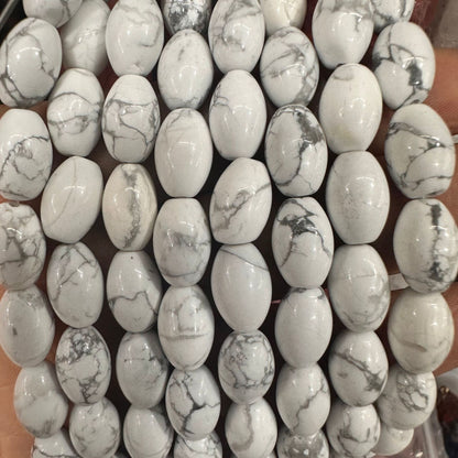 8*12mm natural stone oval rice beads