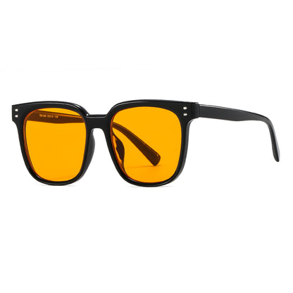 Retro Large Frame Sunglasses for Round Faces