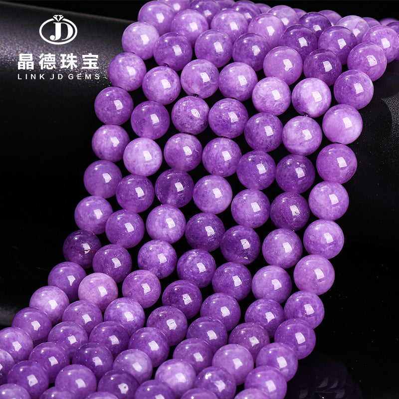 Violet K2 Chalcedony Round Beads Loose Beads