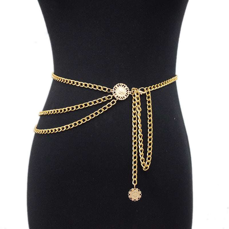 Waist metal chain thin waist chain