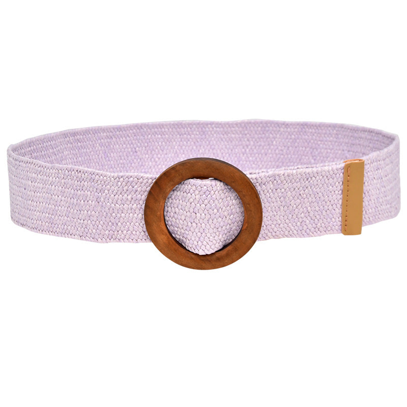 5Cm wide candy color square buckle belt female