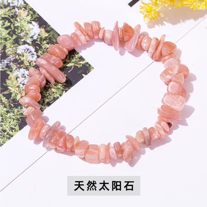 Colorful crystal gravel bracelet elastic