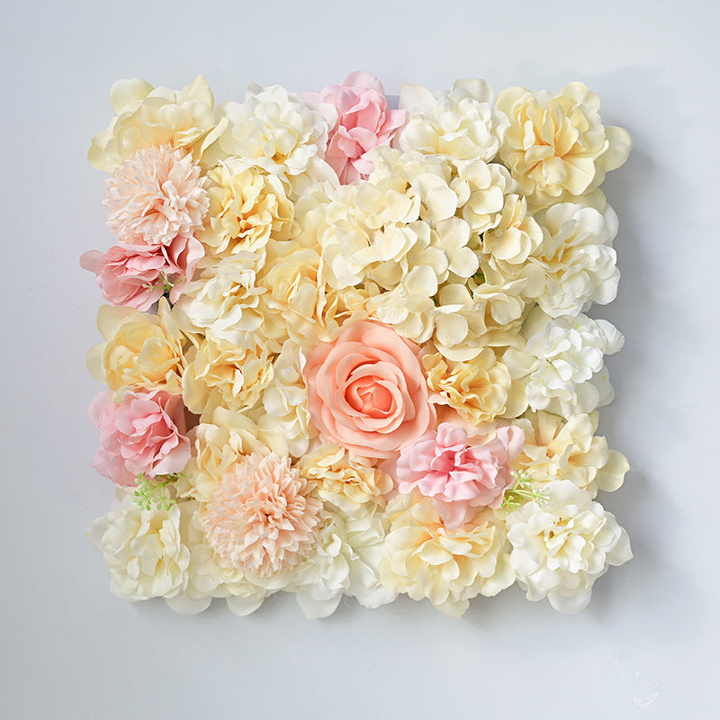 Artificial rose hydrangea wall