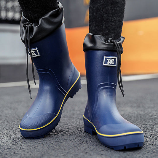 Rain boots men's fashion outer wear