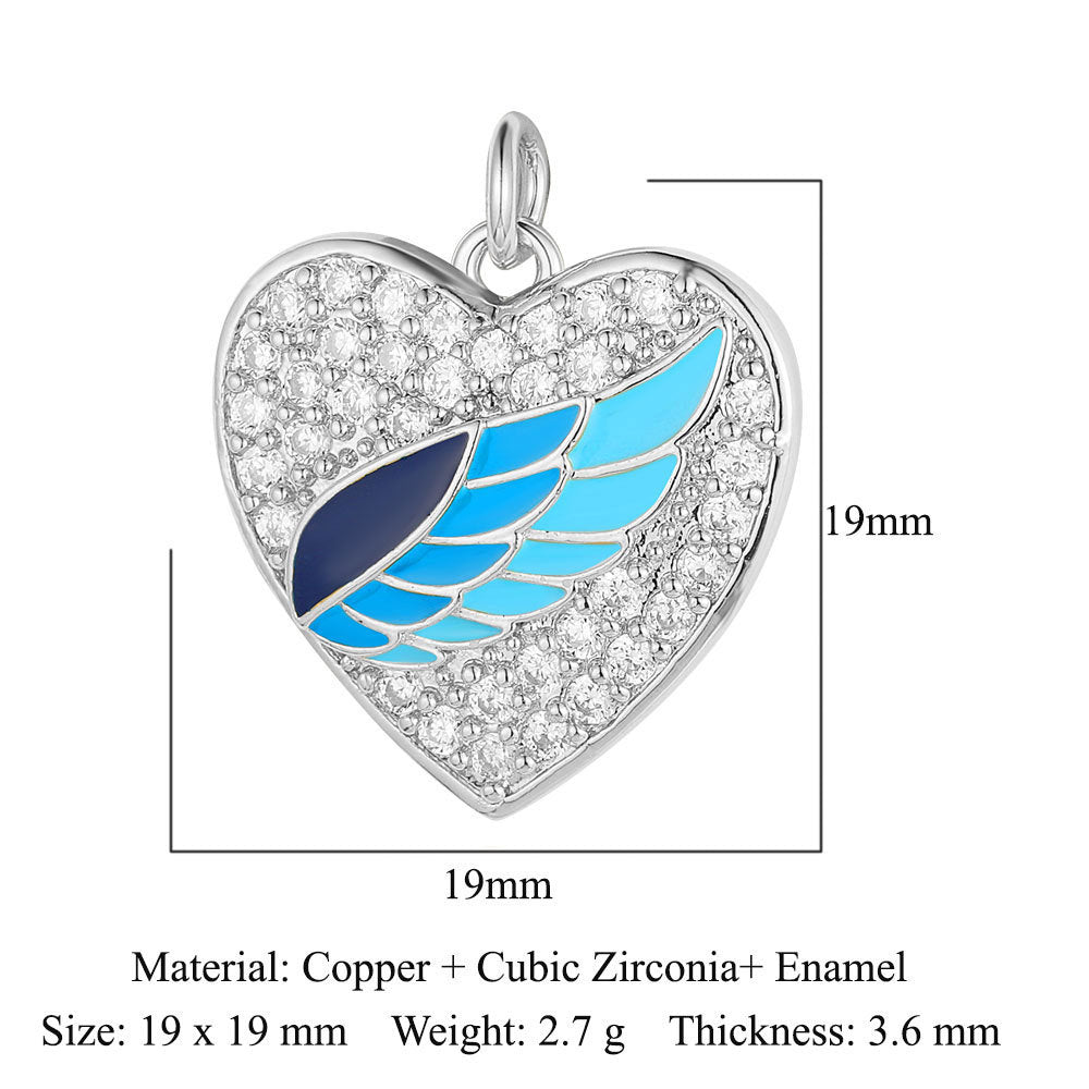 Heartbeat Eyes Mom Copper Zircon Pendant