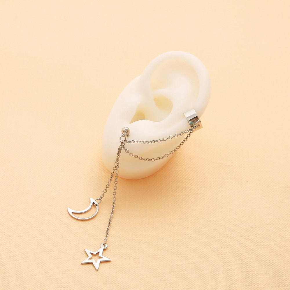 Simple alloy silver metal ear clip