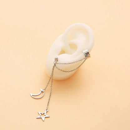 Simple alloy silver metal ear clip