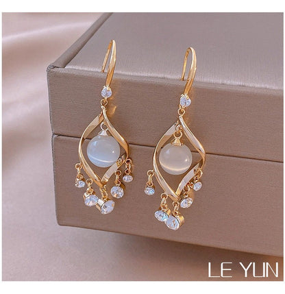 Elegant opal earrings