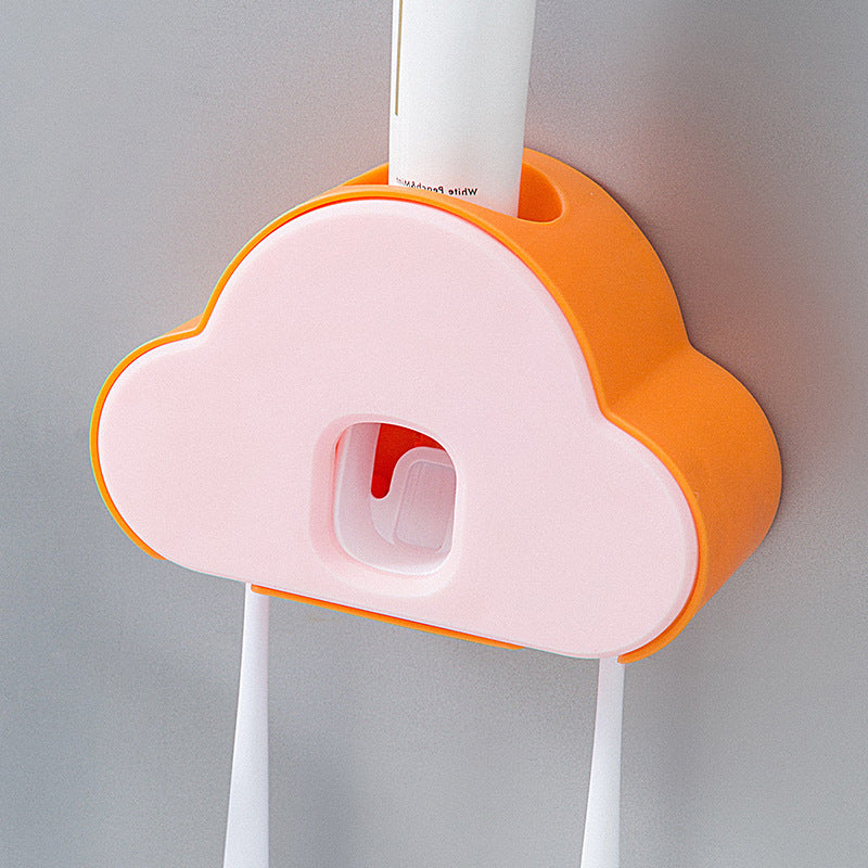 Cloud Automatic Toothpaste Dispenser, Wall-Mounted, No-Drill