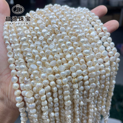 Natural White Freshwater Baroque Pearl Loose Beads