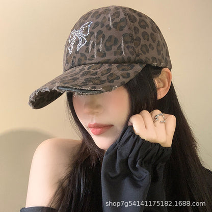 Vintage Bow Leopard Baseball Cap