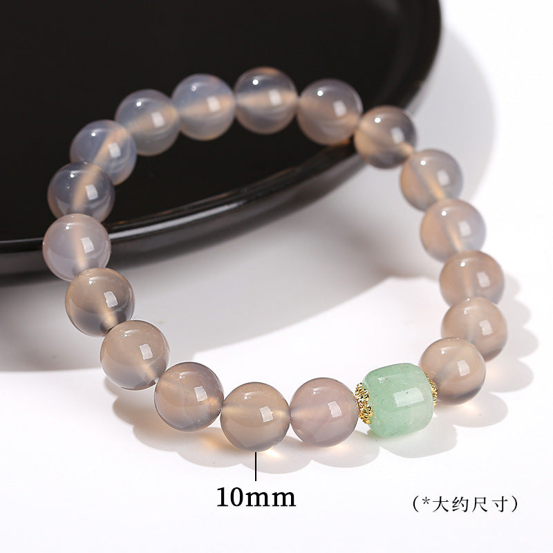 Natural gray agate bracelet.