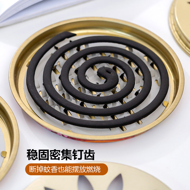 Fireproof Mosquito Coil Holder with Cover, Windproof Mosquito Coil Tray