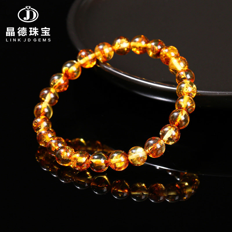 Natural Amber Flower Bracelet