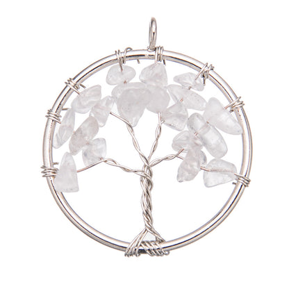 Tree of Life Pendant Natural Crystal Gravel Jewelry